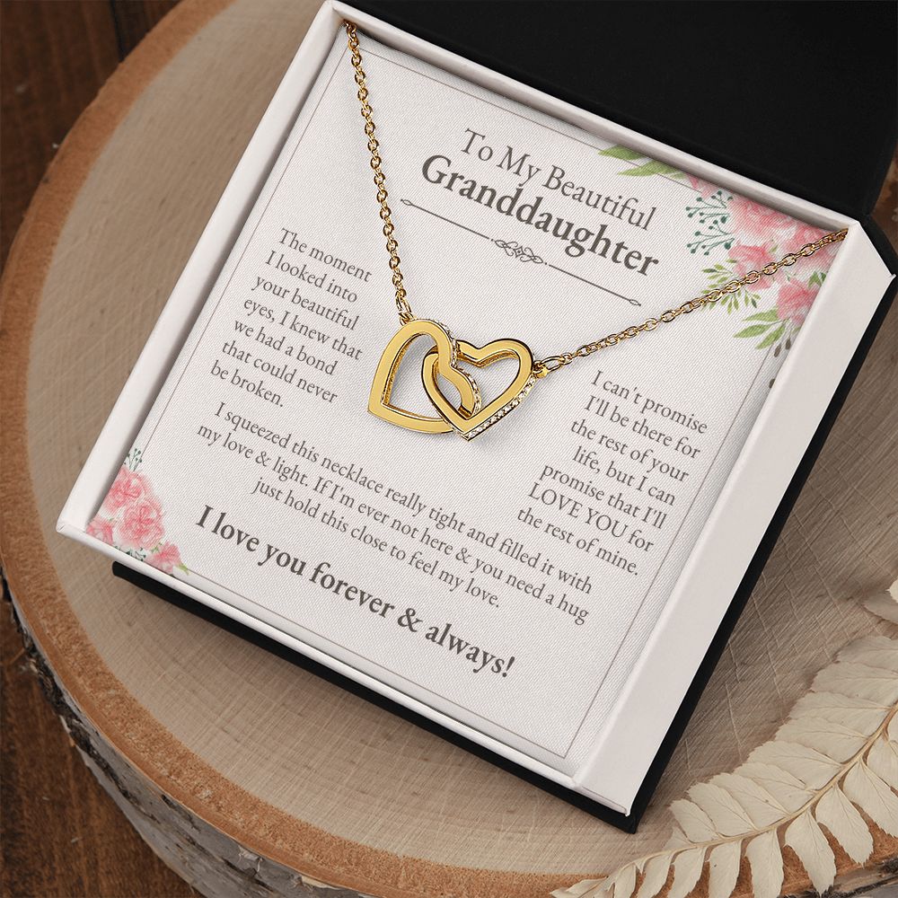To Granddaughter from Grandmother | Interlocking Hearts Necklace