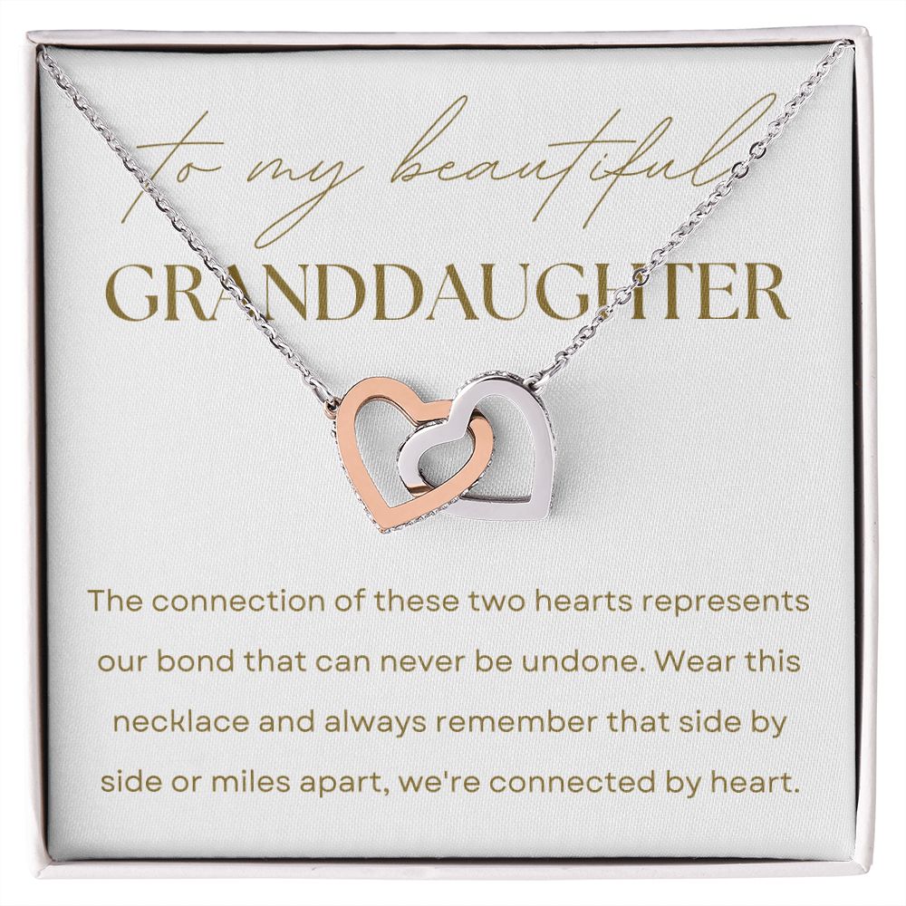 To Granddaughter from Grandmother | Interlocking Hearts Necklace