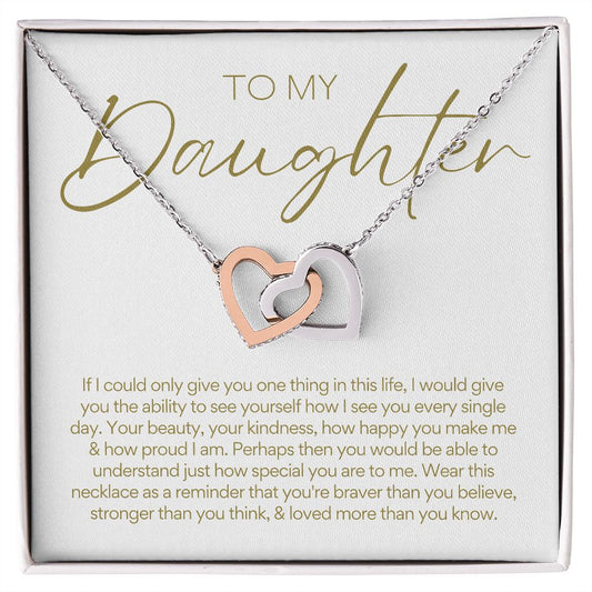 To Daughter | Interlocking Hearts Necklace