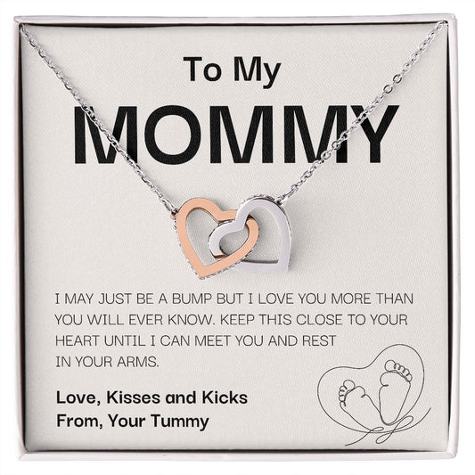 To Mom, Mommy, Mother's Day | Interlocking Hearts Necklace