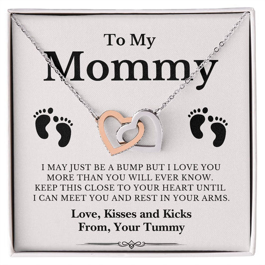 To Mom, Mommy, Mother's Day | Interlocking Hearts Necklace