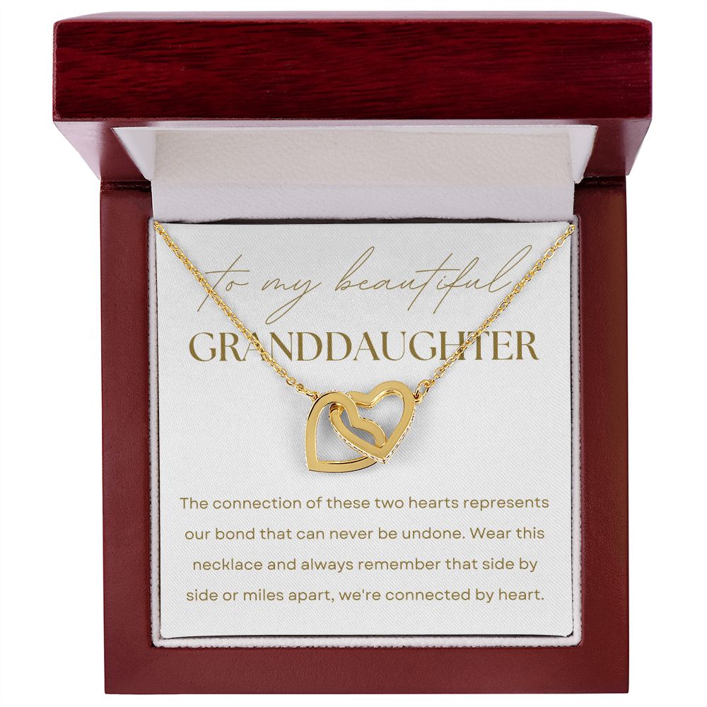 To Granddaughter from Grandmother | Interlocking Hearts Necklace