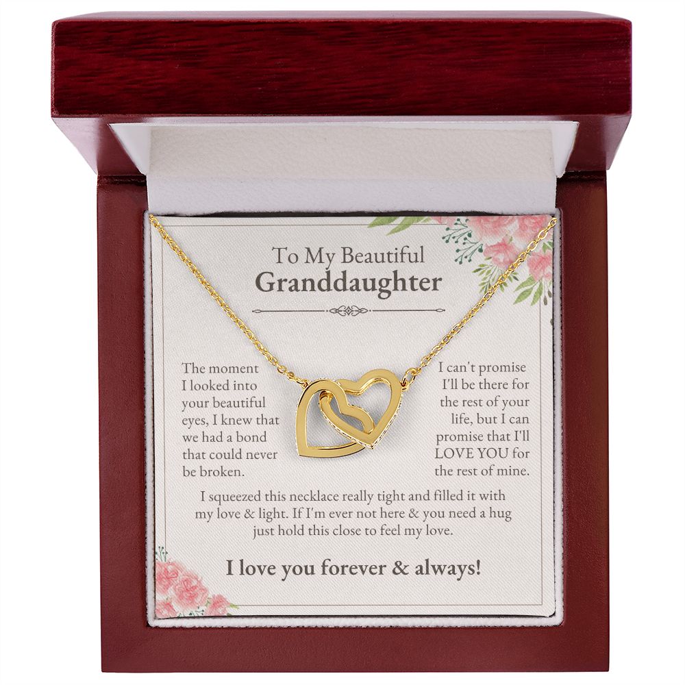 To Granddaughter from Grandmother | Interlocking Hearts Necklace