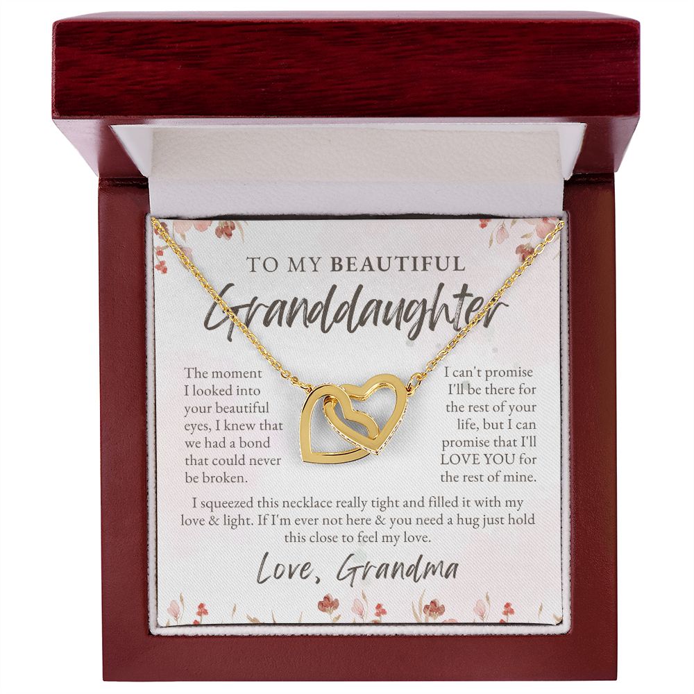 To Granddaughter from Grandmother | Interlocking Hearts Necklace