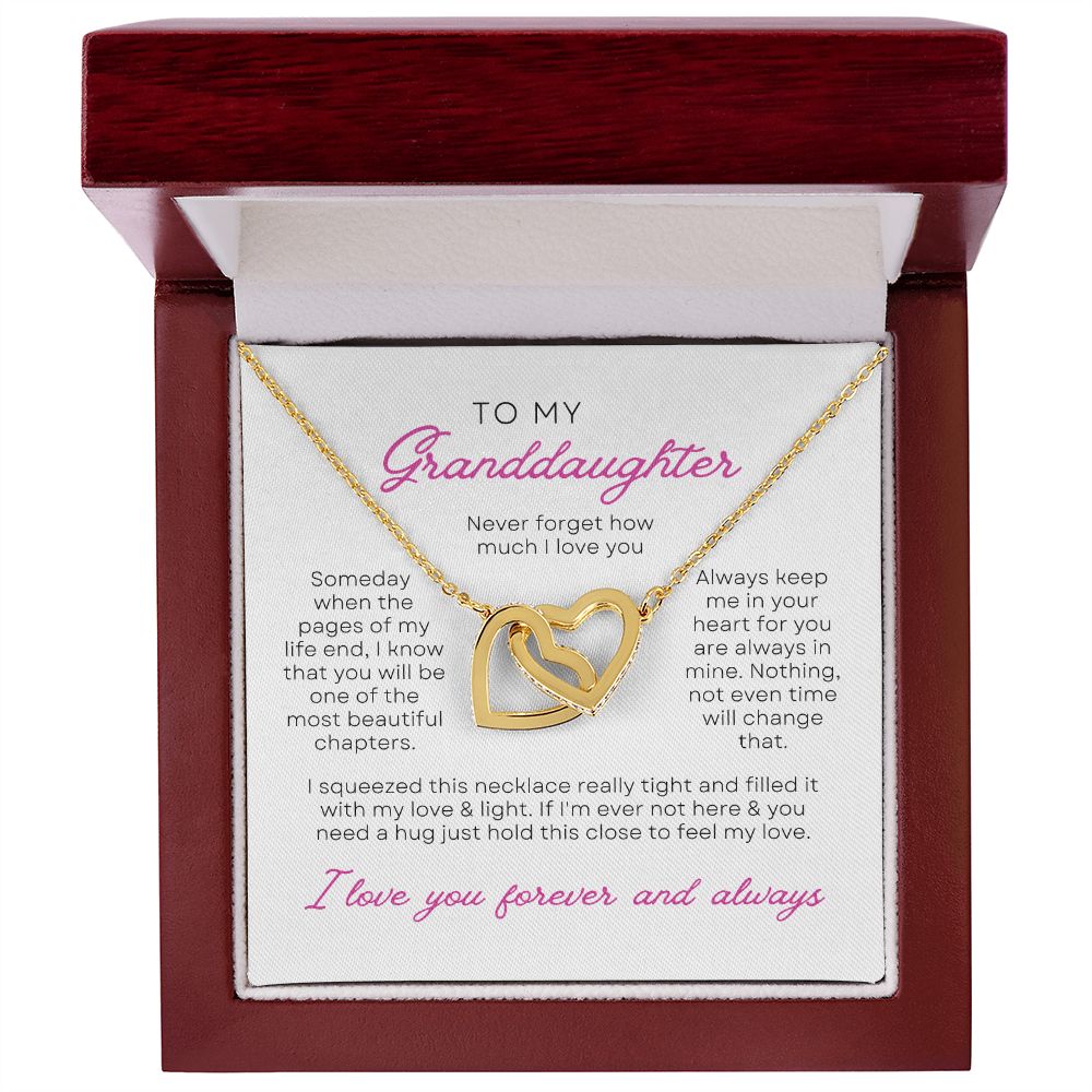 To Granddaughter from Grandmother | Interlocking Hearts Necklace