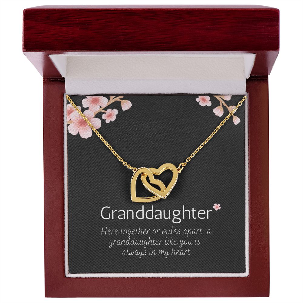 To Granddaughter from Grandmother | Interlocking Hearts Necklace