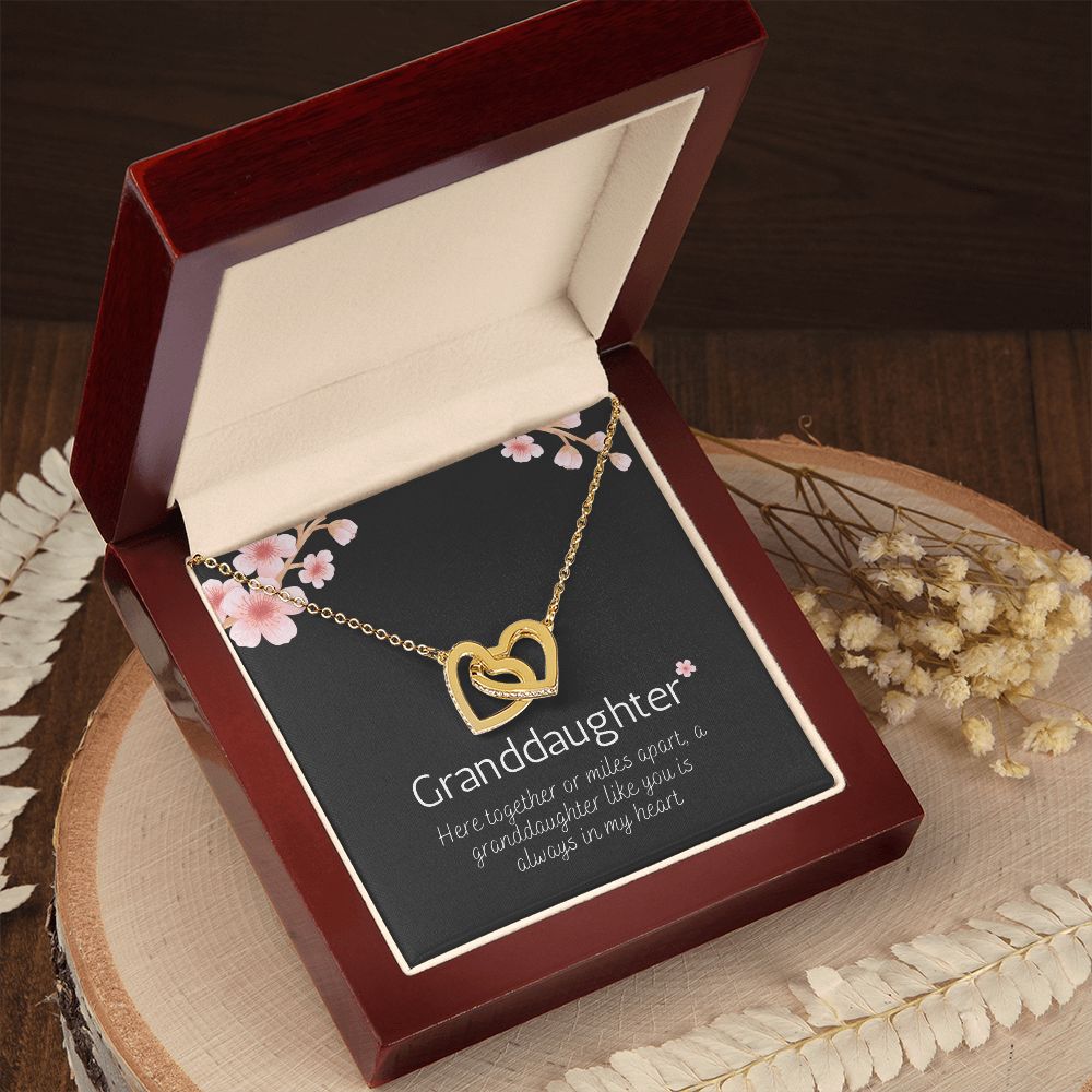 To Granddaughter from Grandmother | Interlocking Hearts Necklace