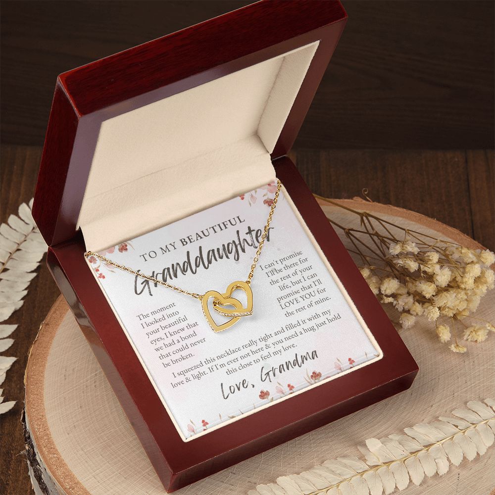 To Granddaughter from Grandmother | Interlocking Hearts Necklace