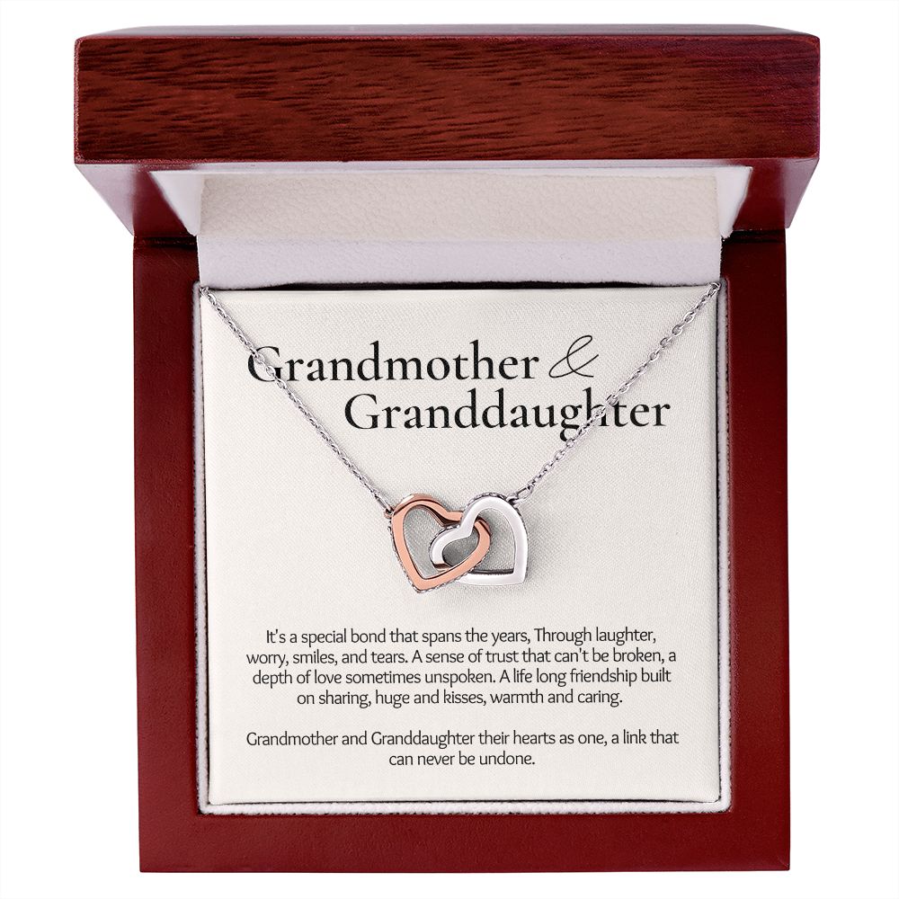 To Granddaughter from Grandmother | Interlocking Hearts Necklace