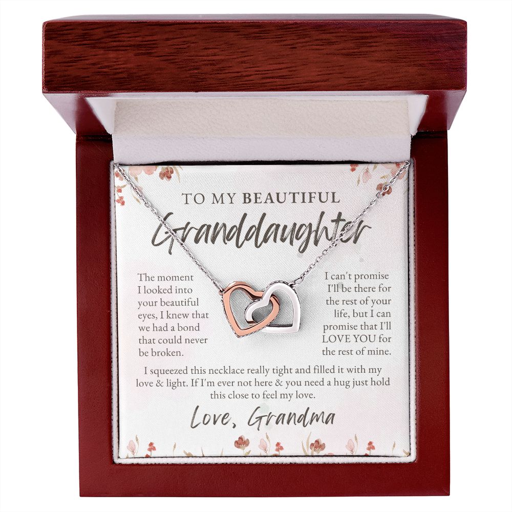 To Granddaughter from Grandmother | Interlocking Hearts Necklace