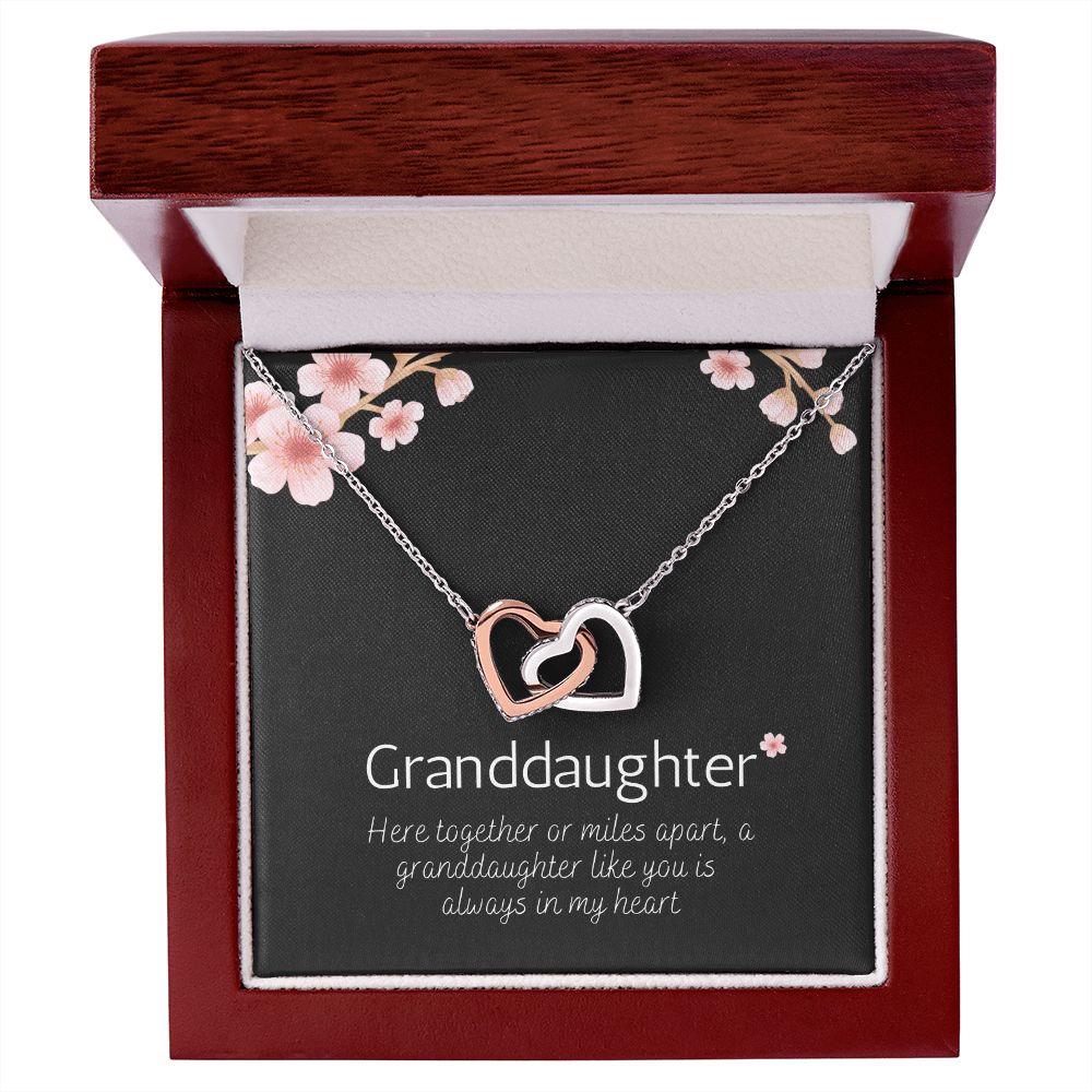 To Granddaughter from Grandmother | Interlocking Hearts Necklace