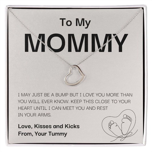 To Mom, Mommy, Mother's Day | Delicate Heart Necklace