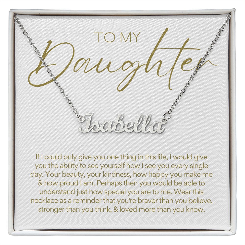 To Daughter | Custom Name Necklace