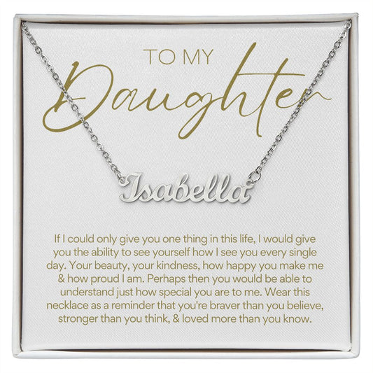To Daughter | Custom Name Necklace