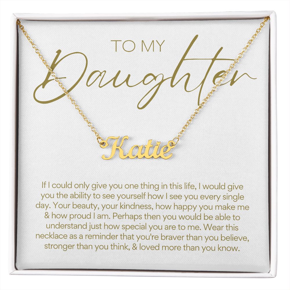 To Daughter | Custom Name Necklace
