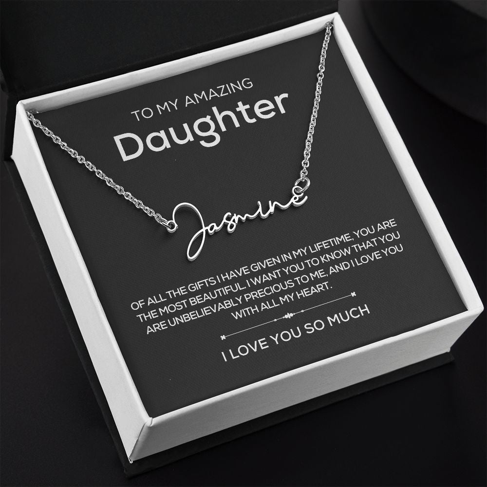 To Daughter | Signature Style Name Necklace