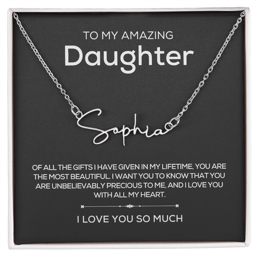 To Daughter | Signature Style Name Necklace