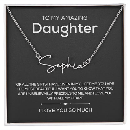 To Daughter | Signature Style Name Necklace