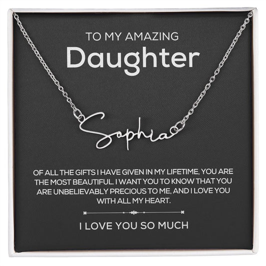 To Daughter | Signature Style Name Necklace