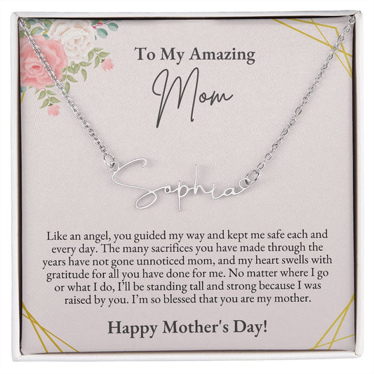 To Mom, Mother's Day | Signature Name Necklace