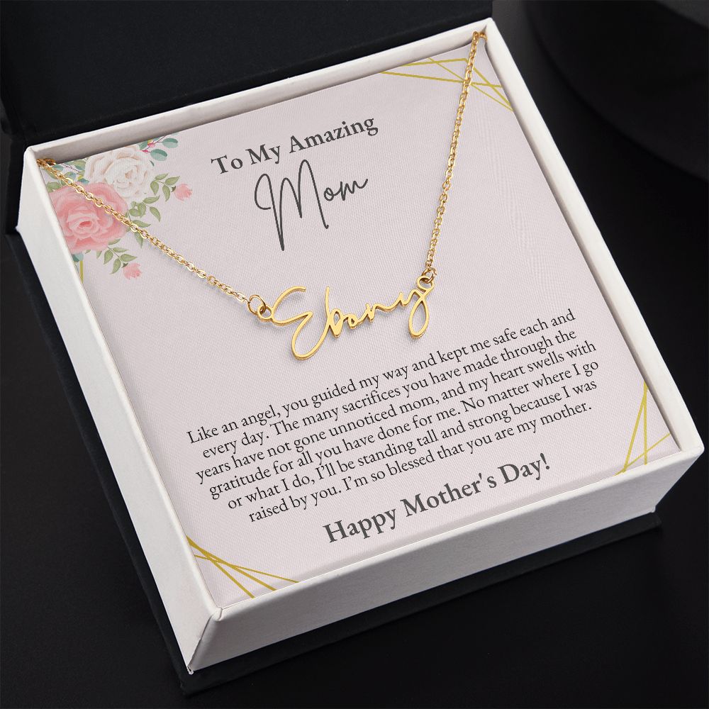 To Mom, Mother's Day | Signature Name Necklace