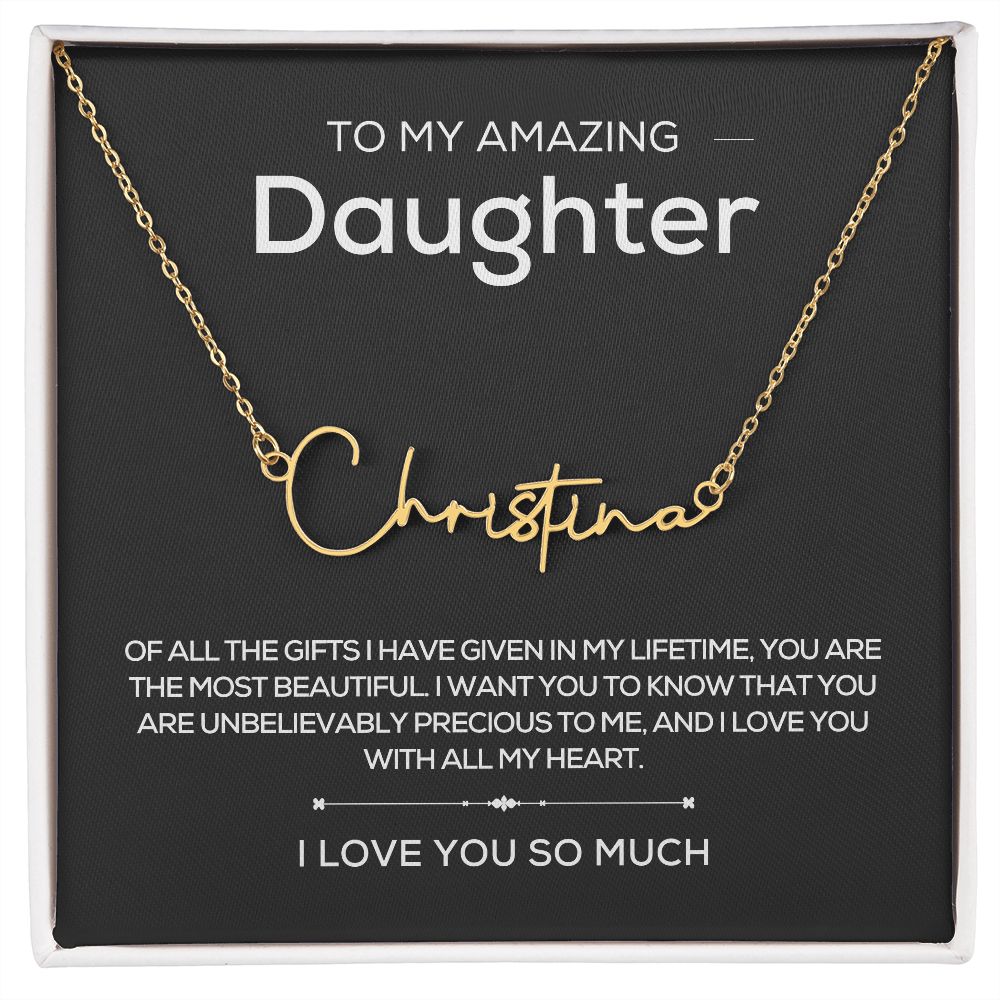 To Daughter | Signature Style Name Necklace