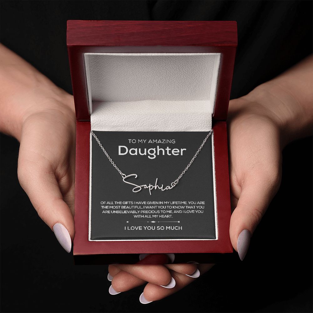 To Daughter | Signature Style Name Necklace