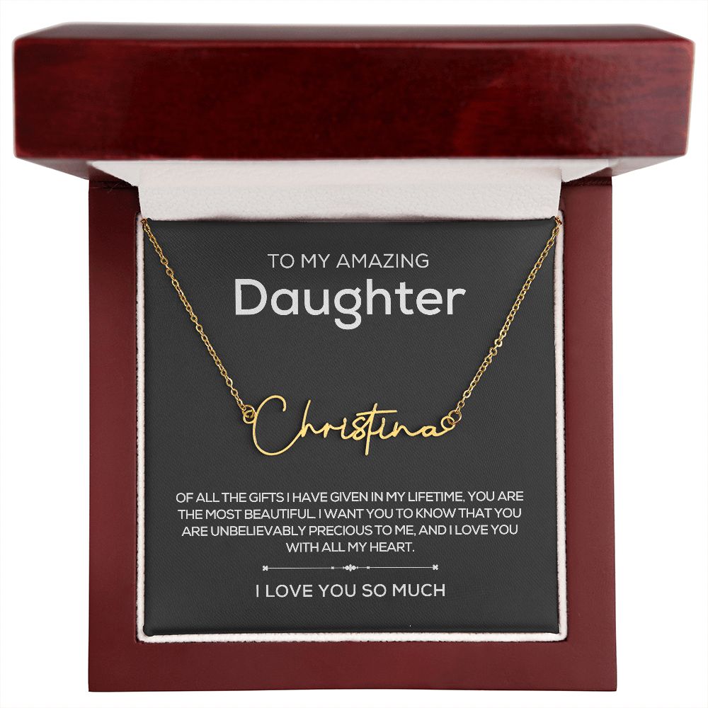 To Daughter | Signature Style Name Necklace