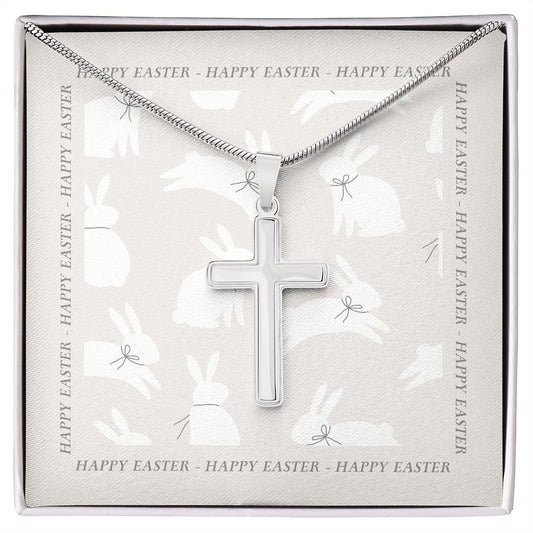 Happy Easter Bunny | Cross Necklace